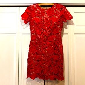 Dress the Population Red Lace Dress